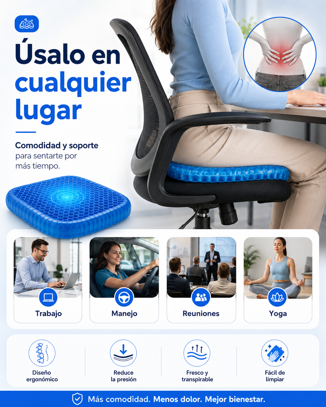 ComfortHex ®  Comodidad que se siente desde el primer asiento.